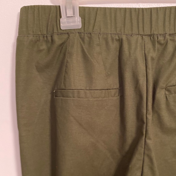 Olive Green Woven Trousers - Picture 4 of 9